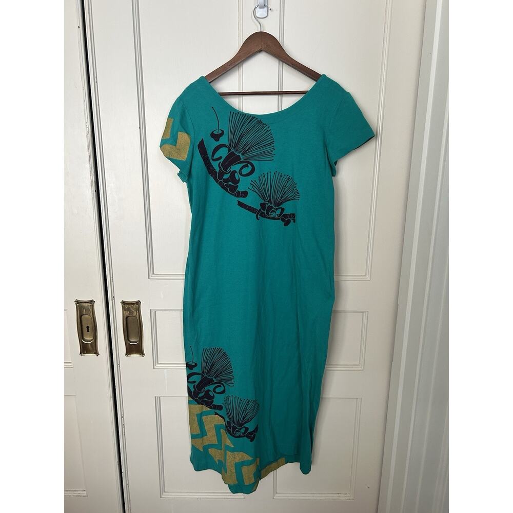 Teal Floral Graphic Maxi Dress - Picture 3 of 7